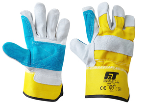 F&T DOUBLE PALM LEATHER GLOVES 0788